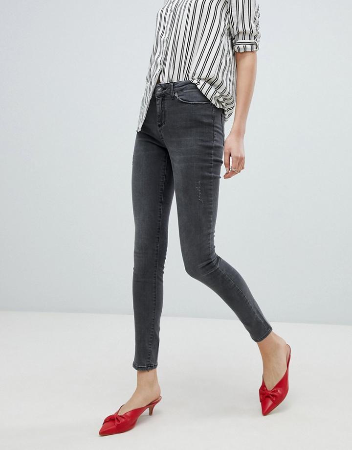 Vero Moda Washed Skinny Jeans-gray