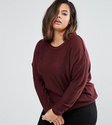Brave Soul Plus Sweater - Red