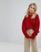 Weekday Huge Knit Sweater - Red