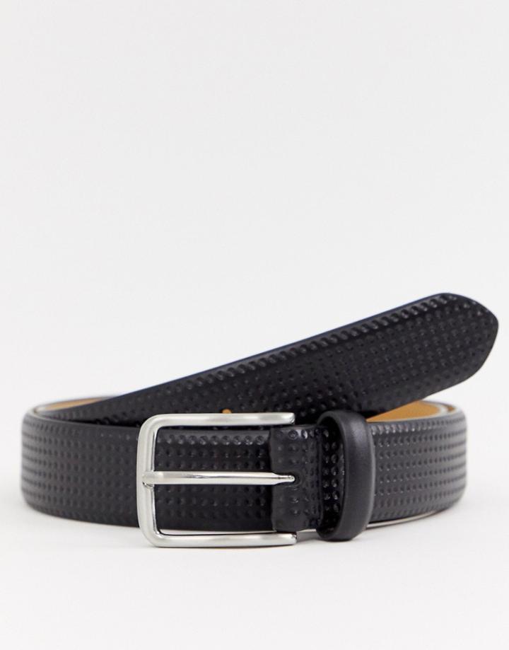 Original Penguin Textured Belt In Black - Black