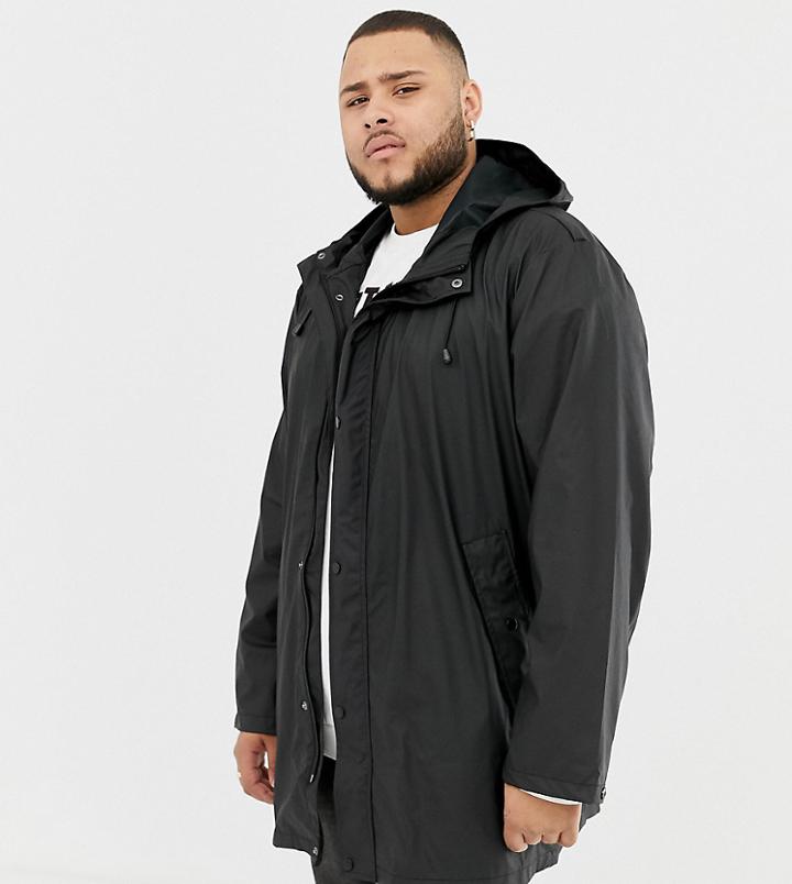 Jacamo Plus Waterproof Lightweight Parka - Black