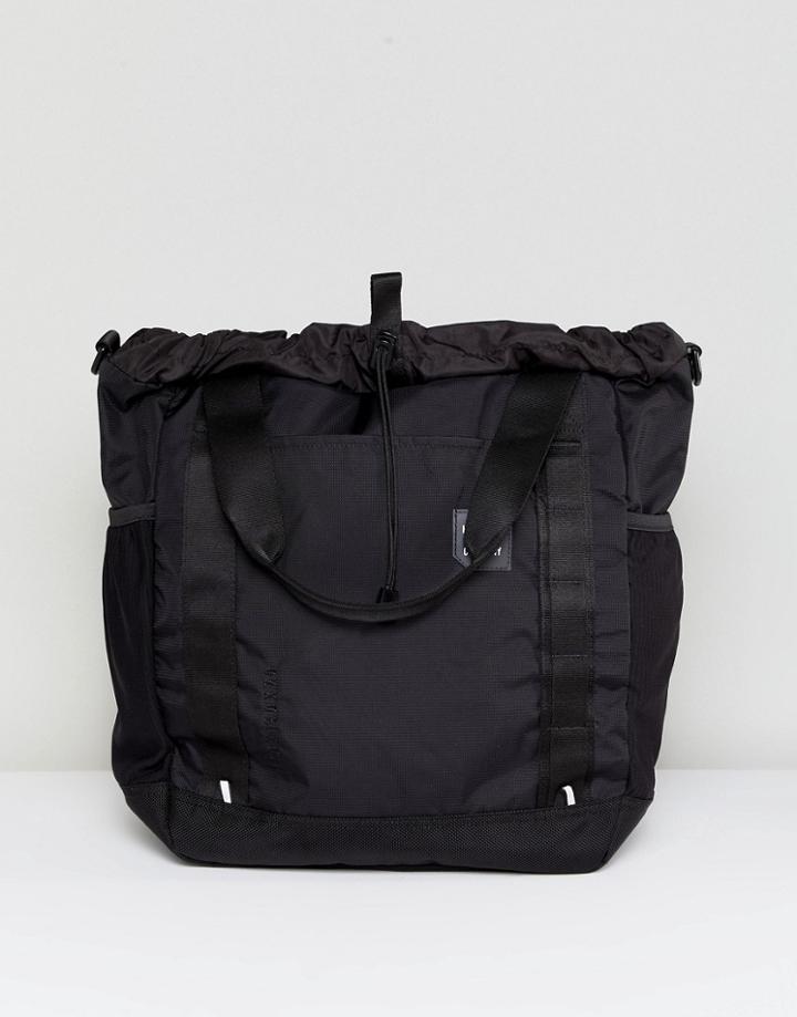 Herchel Barnes Black Utilitary Nylon Shopper Bag - Black