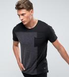 Only & Sons T-shirt With Mixed Fabric Panels - White
