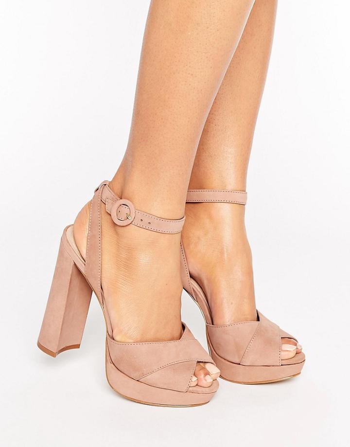 Aldo Kalissi Platform Heel Sandals - Beige
