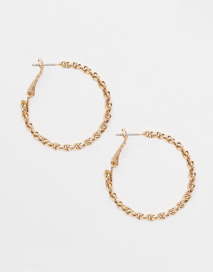 Pieces Genia Hoop Earrings - Gold