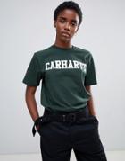Carhartt Wip Boyfriend T-shirt With Front Logo - Green