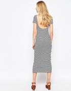 Brave Soul Low Back Stripe Maxi Dress