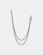 Designb Double Layered Jean Chain In Gun Metal-black