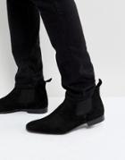 Silver Street Chelsea Boots Suede In Black Suede - Black