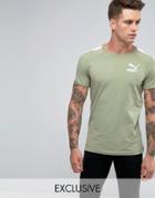 Puma Muscle Fit T-shirt In Green Exclusive To Asos - Green