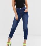 Missguided Riot High Rise Mom Jeans In Blue - Blue