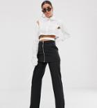 Wesley Harriott Wide Leg Pants With Skirt Overlay - Black