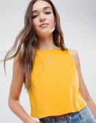 Asos Design Crop Swing Tank In Yellow - Yellow