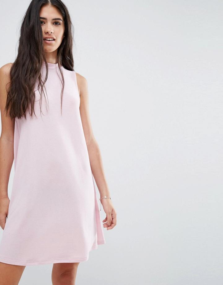 Pixie & Diamond High Neck Shift Dress - Pink