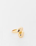 Asos Design Ring With Chunky Wrap Around Design In Gold Tone