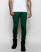 Asos Super Skinny Joggers In Washed Green - Washed Green Ground