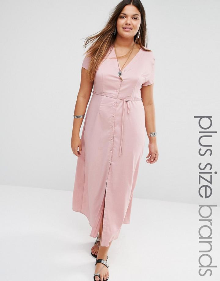 Alice & You Tie Waist Maxi Dress - Pink