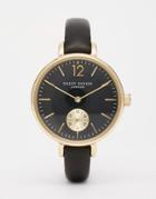 Daisy Dixon Chrono Black Leather Watch - Black