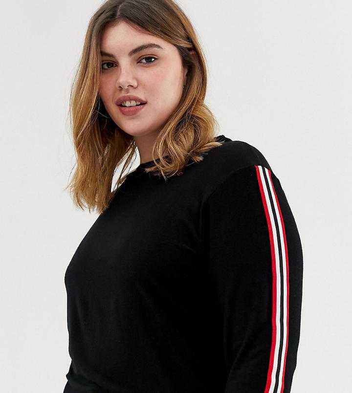 Koko Sport Stripe Sweatshirt - Black