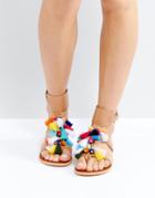 Steve Madden Colorful Tassel Gladiator Sandals - Multi