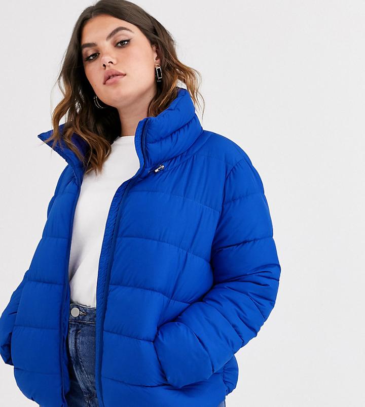 Only Curve Padded Color Pop Padded Jacket-multi