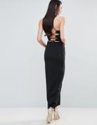 Lavish Alice Maxi Dress With Strappy Back - Black