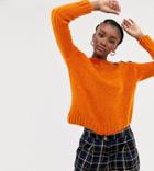 New Look Button Detail Sweater In Orange