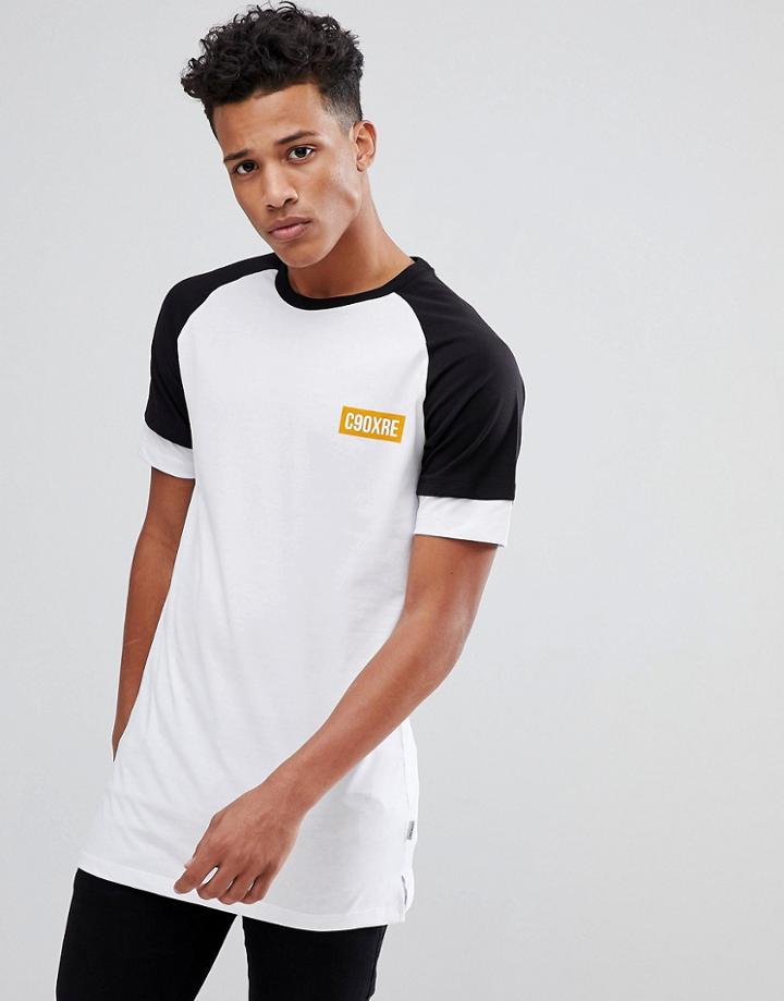 Jack & Jones Core T-shirt With Layered Sleeve Detail - White