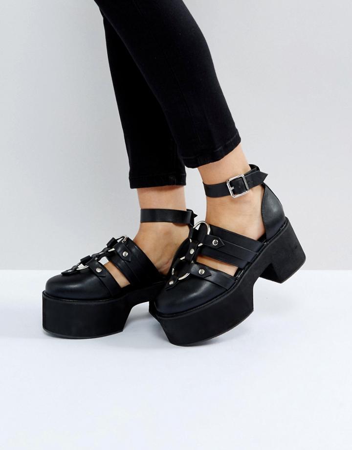 Asos Otta Chunky Hardware Heels - Black