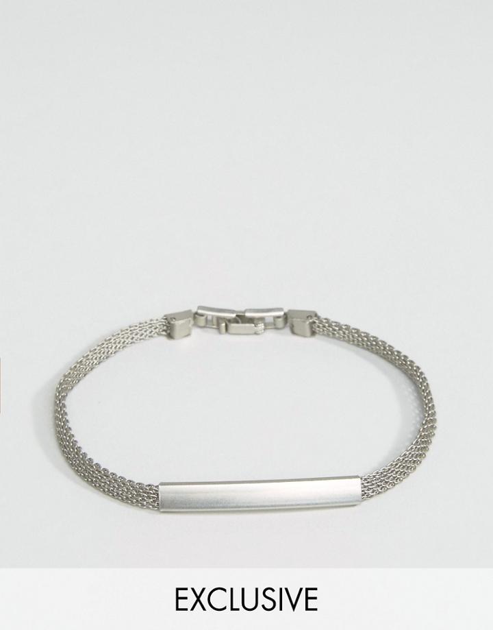 Designb London Chain Id Bracelet In Silver - Silver