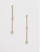Dyrberg Kern Hanging Earrings With Crystals - Gold