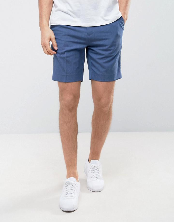 Asos Smart Shorts In Pale Blue - Blue