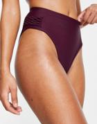 Asos 4505 Swim Macrame Bikini Bottoms-red