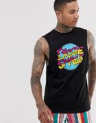 Asos Design Biggie Relaxed Sleeveless T-shirt - Black