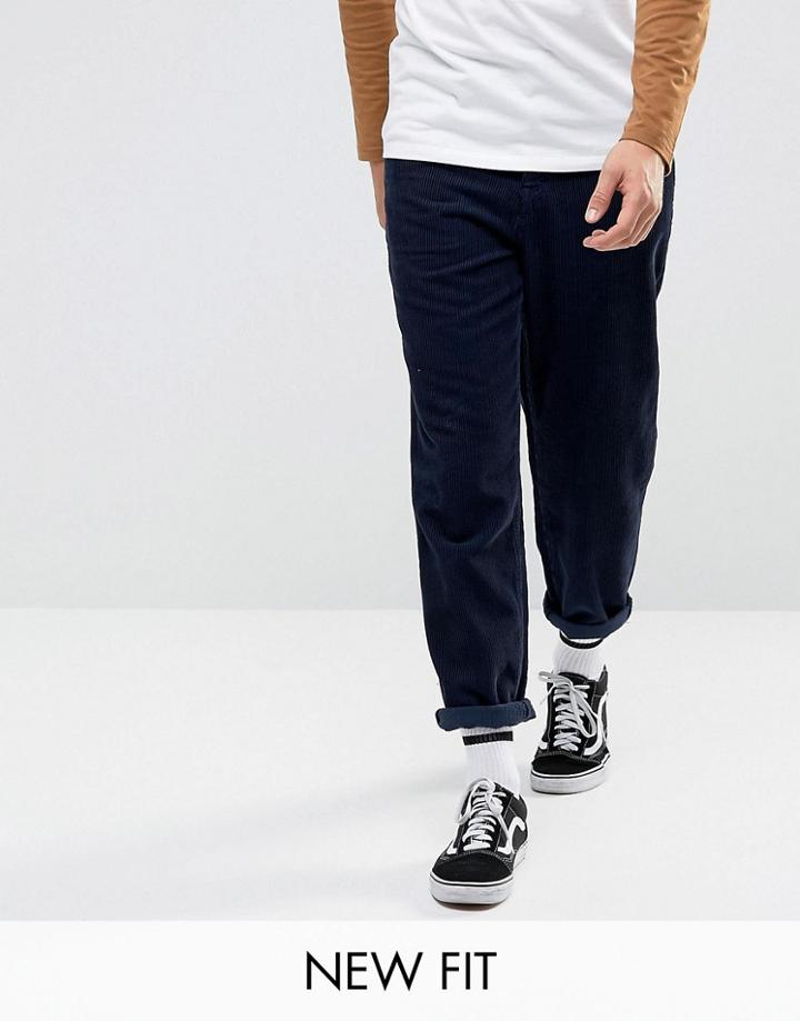 Asos Skater Cords In Navy - Navy