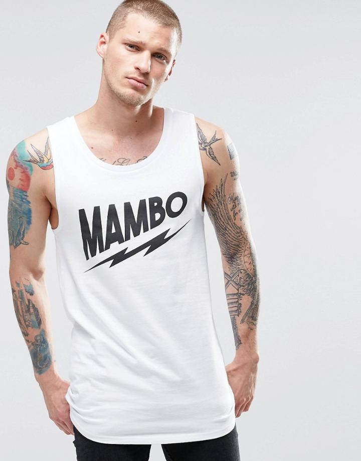 Mambo Bolt Tank - White