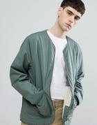 Weekday Impasto Fleece Lined Jacket - Green