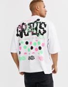 Asos Design Oversized Heavyweight T-shirt With Glow In Dark Chest And Back Print-white