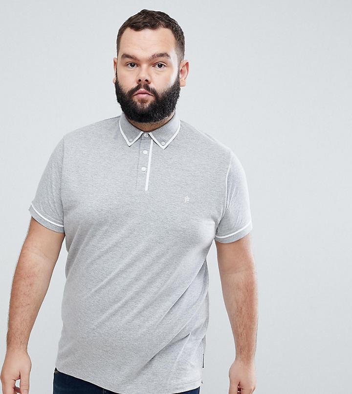 French Connection Plus Piping Polo Shirt