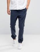 Adpt Cuffed Hem Pants With Drawstring Waist - Navy