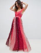 Needle And Thread Rainbow Scatter Embellished Maxi Gown In Multi - Multi