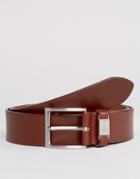 Hugo By Hugo Boss C-connio Leather Belt In Tan - Brown