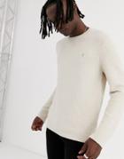Allsaints Crew Neck Sweater In Ecru-white