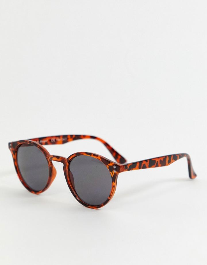 Aj Morgan Round Sunglasses In Tort