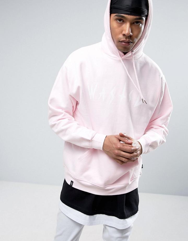 Wasted Paris Logo Hoodie In Pink - Pink