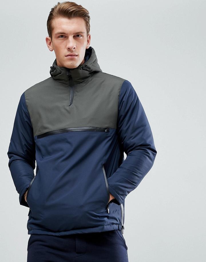 Brave Soul Overhead Wind Breaker Jacket-green