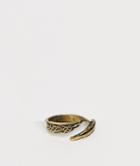 Reclaimed Vintage Inspired Wrap Around Ring With Feather Detail Exclusive To Asos - Gold