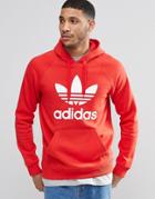 Adidas Originals Trefoil Hoodie Ay6473 - Red