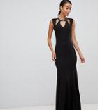 Little Mistress Tall Embellished Cut Out Maxi Dress - Black