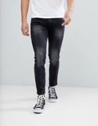 Wrangler Skinny Jeans In Black Washed - Black